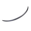 Curved carbon fiber aero lip/spoiler piece on a white background