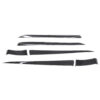 MAIN_57c3727b-baac-4f8f-bbeb-09b974683363jpg - OPSHOLDERS Set of carbon-fiber car trim pieces laid out in a row, curved and elongated decorative panels for exterior or interior use.