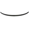 Curved carbon-fiber spoiler strip with tapered ends set against a white background, showing a sleek aerodynamic profile.