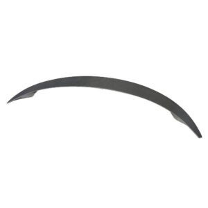 Curved carbon-fiber car spoiler/wing isolated on white background