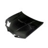 MG_5111jpg - OPSHOLDERS Carbon fiber car hood with an integrated scoop, shown at an angle in black finish.