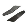 Two curved carbon-fiber car spoiler blades with a diagonal weave pattern, shown against a white background