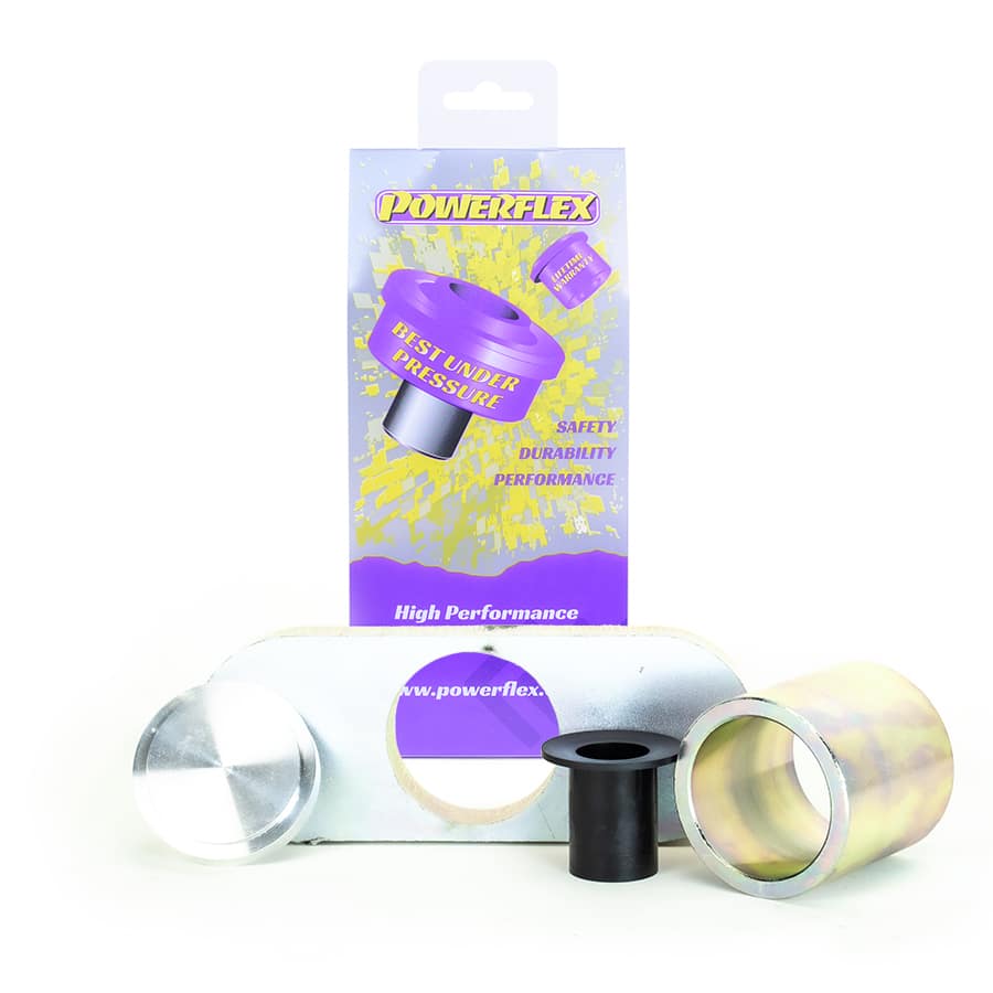 PF41K-1001FTjpg - OPSHOLDERS Purple Powerflex suspension bushings with metal sleeves and packaging, automotive performance parts on a white background