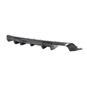 Carbon-fiber car aero diffuser with multiple fins, designed for performance rear underbody aerodynamics