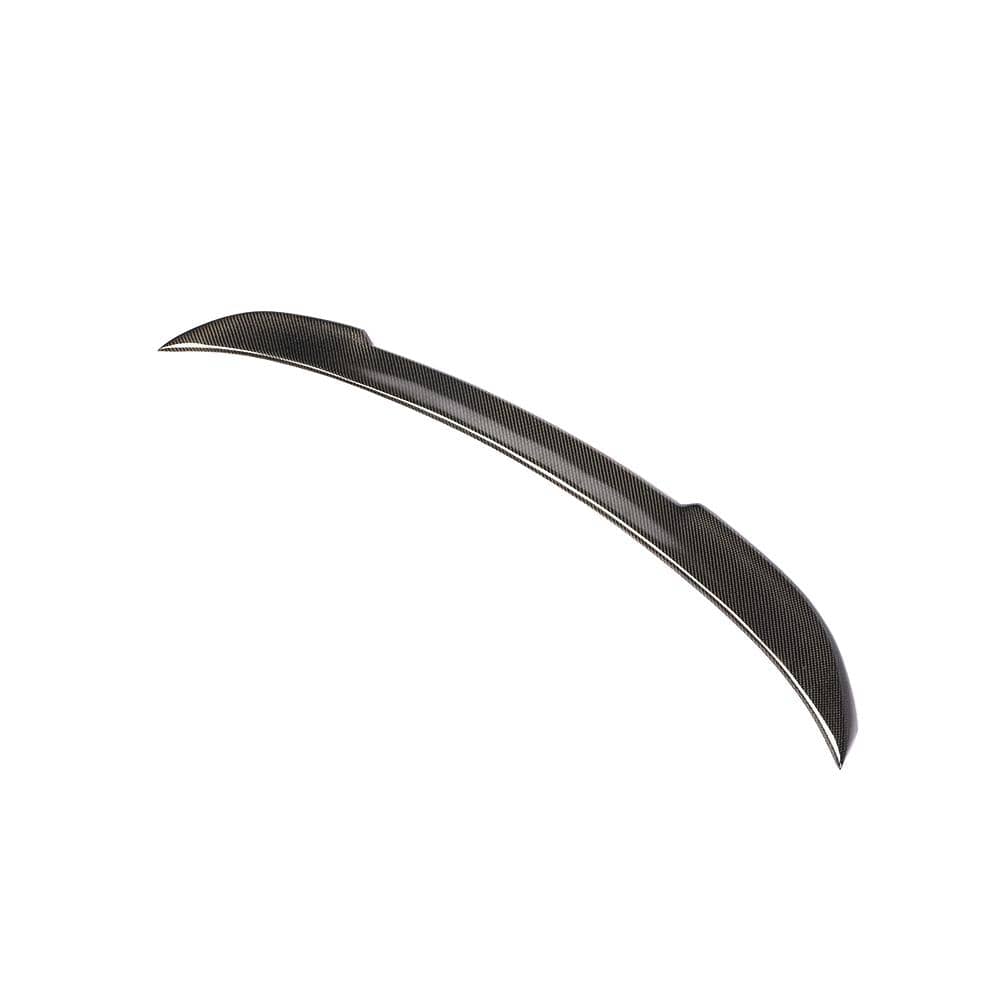 ct-carbon-vehicles-parts-bmw-m3-3-series-e92-carbon-fibre-spoiler-cs-style-ct-carbon-bmw-m3-3-series-e92-carbon-fibre-spoiler-cs-style-28052228374698jpg - OPSHOLDERS Curved carbon fiber blade-like component with a textured weave on a white background