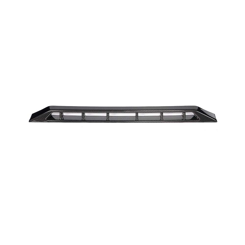 img_3_a3b73477-c4e2-4815-8fdc-9d6899335cddjpg - OPSHOLDERS Long black carbon fiber car diffuser/splitter with multiple vertical fins against a white background, an aerodynamic automotive accessory