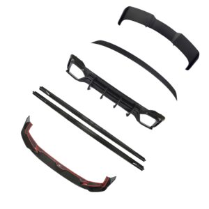 Set of black carbon-fiber bicycle parts with curved strips and a frame piece on a white background, arranged diagonally.