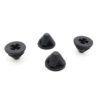 25-tfsi-engine-cover-grommets_53351684577_o-scaled-1jpg - OPSHOLDERS Close-up of several small black plastic fasteners with circular washer-like bases on a white background.