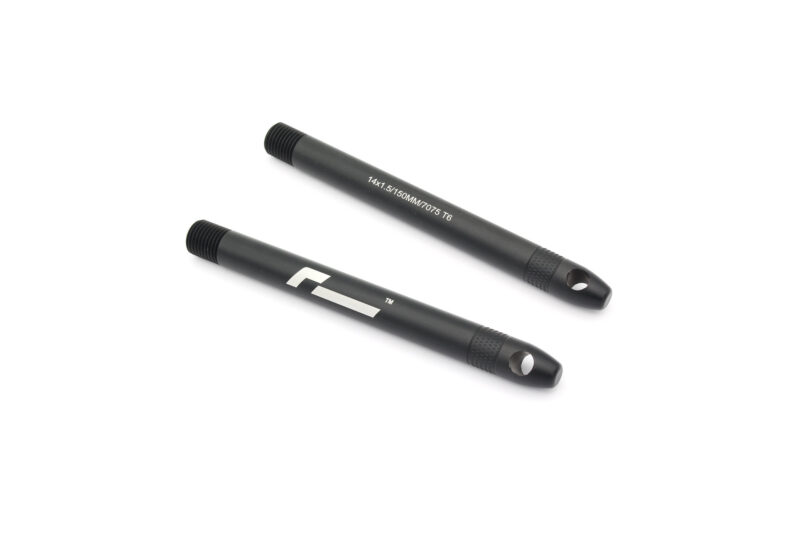 53468658122_f979a0c948_k-1jpg - OPSHOLDERS Black bicycle bar ends with threaded ends and knurled grips, photographed from an angled view.