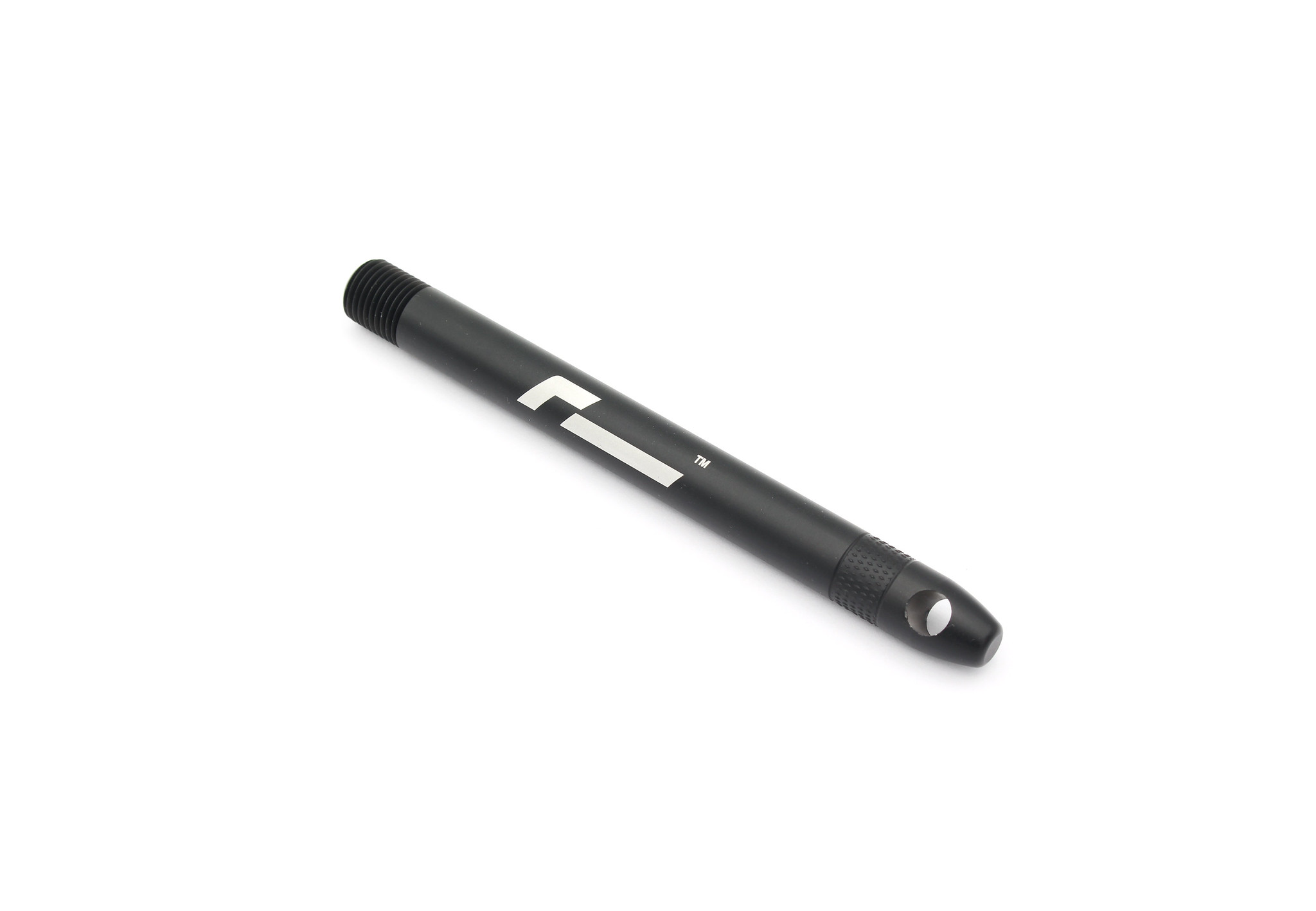 53469702308_88c70fa30d_k-1jpg - OPSHOLDERS Close-up of a black cylindrical metal tool with a threaded end and knurled grip on the opposite side.