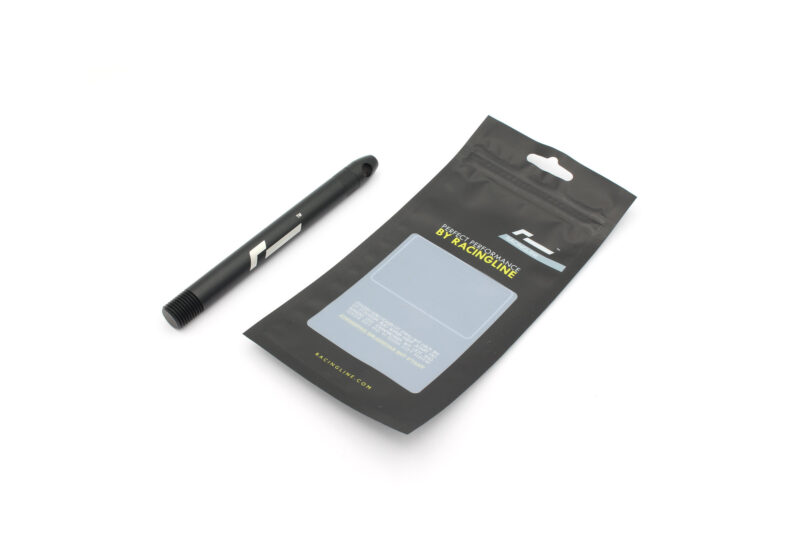 53469880674_09b0d2c64e_k-1jpg - OPSHOLDERS Black pen-shaped tool placed beside a matte black resealable package with RacingLine branding and a hang hole.