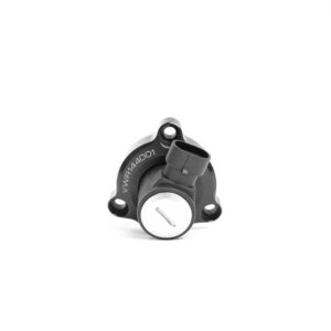 55030902152_baed8d3a04_kjpg - OPSHOLDERS Automotive sensor part with three mounting holes and a white circular adjustment dial, viewed from the front. Used in engine systems.