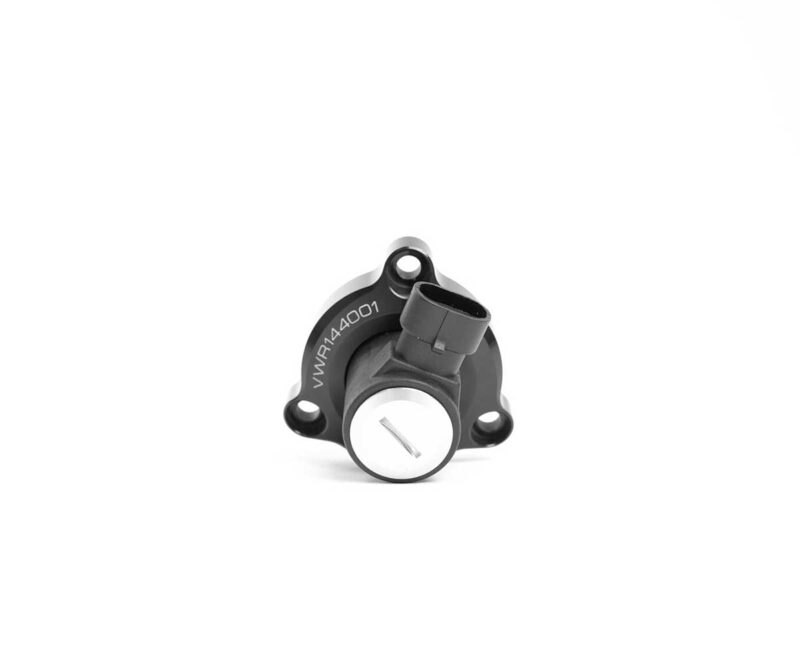 55030902152_baed8d3a04_kjpg - OPSHOLDERS Automotive sensor part with three mounting holes and a white circular adjustment dial, viewed from the front. Used in engine systems.