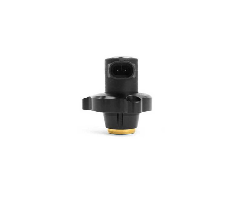 55032056434_df8b5f96fb_kjpg - OPSHOLDERS Close-up of a black automotive sensor with a two-pin connector and a gold-colored tip on a white background.