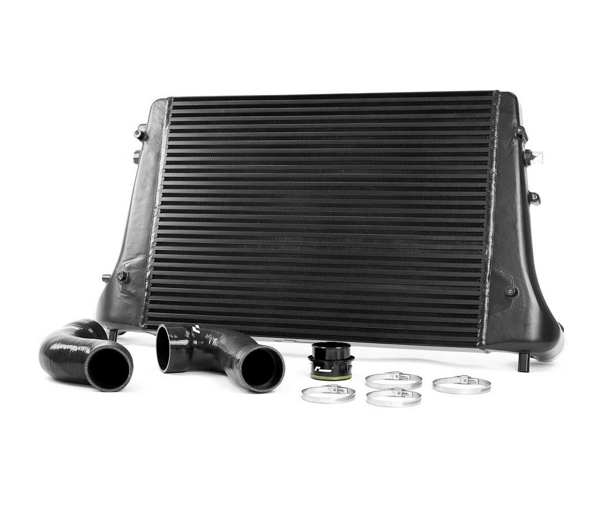 55037001836_8f2e7be891_kjpg - OPSHOLDERS Car intercooler with black hoses and metal hose clamps on a white background.