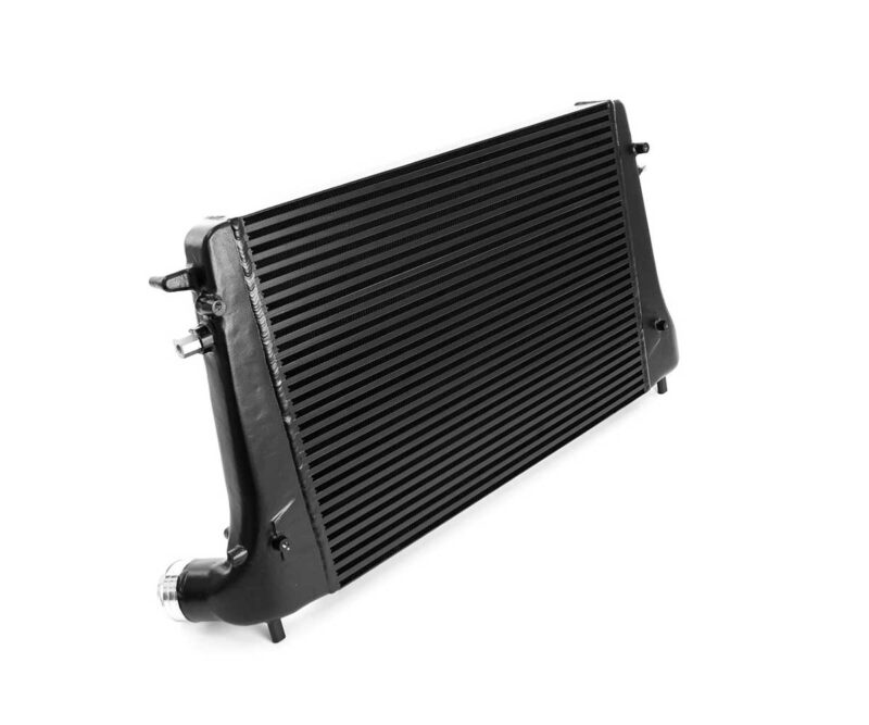 55037178863_b43caedb98_kjpg - OPSHOLDERS Black automotive intercooler/radiator with finned core and side inlet/outlet fittings for a turbocharged engine