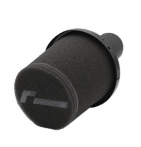 653f35_1a2cac23a1d34871b6b32d82a143fa47mv2-288x300-1png - OPSHOLDERS Black foam microphone windscreen (small cylindrical mic cover) viewed at an angle