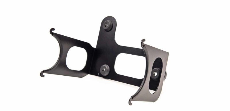 7360_4912_s_4_2-5-1jpg - OPSHOLDERS Black metal mounting bracket with two curved end supports and a central crossbar with circular cutouts for mounting hardware