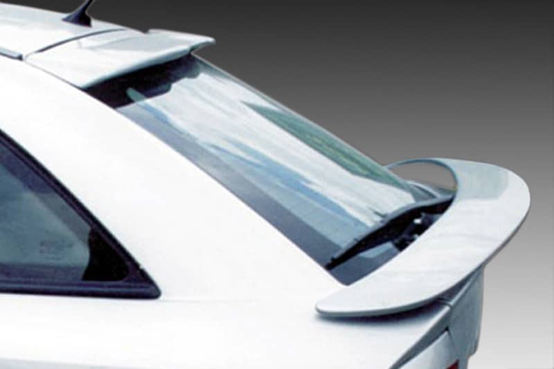 A-166_1jpg - OPSHOLDERS White car rear end with a small spoiler mounted on the trunk, against a gradient gray background.