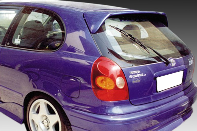 A-185_1jpg - OPSHOLDERS Purple hatchback viewed from the rear-left side, showing the back windshield wiper and taillights