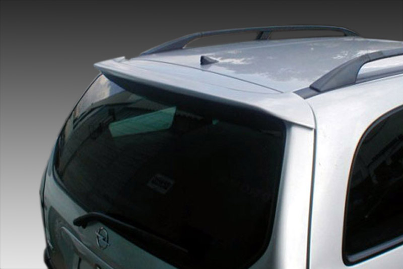 A-267_1jpg - OPSHOLDERS Silver SUV rear quarter view, showing the curved rear window and roof spoiler.