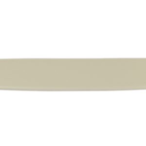 Beige rear car spoiler with endplates photographed against a white background, viewed from the side