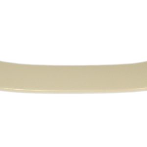 Curved beige silicone strip on a white background