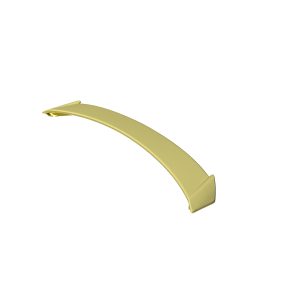 Gold curved arch-shaped trim piece with squared ends, displayed against a white background.