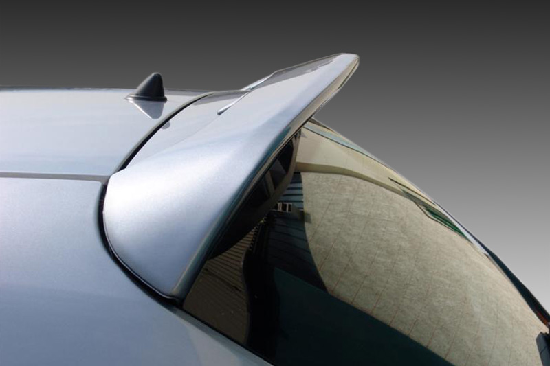 A-314_3jpg - OPSHOLDERS Close-up of a car's rear spoiler mounted above the trunk with the curved rear window below