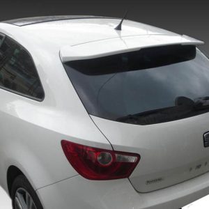 A-339_2jpg - OPSHOLDERS White hatchback car seen from the rear-right with red tail light and rear spoiler; side view mirrors and tinted rear window visible