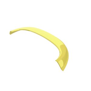 A-409_4jpg - OPSHOLDERS Curved yellow 3D object resembling a banana peel fragment against a white background