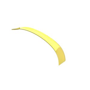 A-429_4jpg - OPSHOLDERS Yellow curved plastic arc with a flat, squared base on a white background, shown from a side angle.