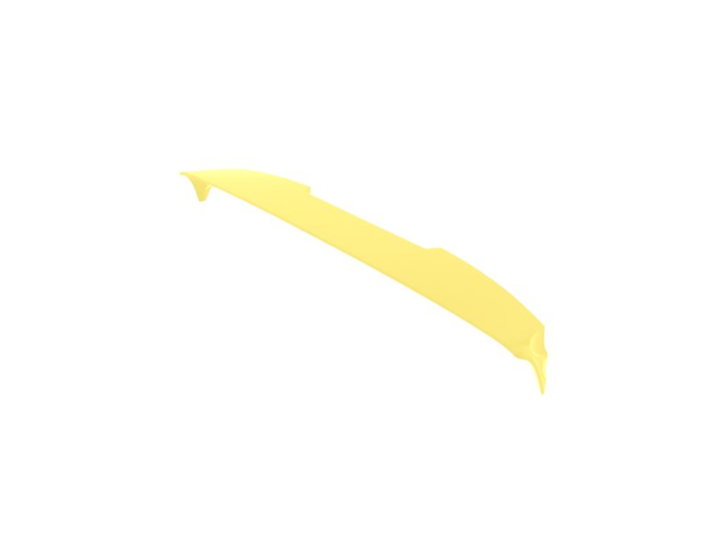A-434_3jpg - OPSHOLDERS Long yellow curved plastic tool with pointed, hooked ends on both ends.
