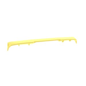 A-434_4jpg - OPSHOLDERS Long yellow wall-mounted handrail with a rounded left end and clip brackets along its length