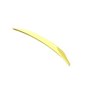 A-443_6jpg - OPSHOLDERS Curved yellow plastic strip with tapered ends against a white background