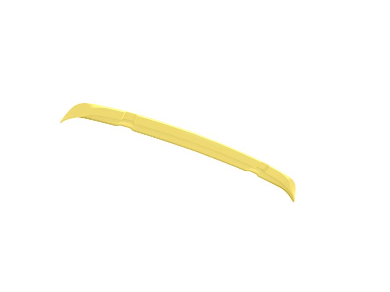 Long yellow plastic curved blade tool, designed for scraping or prying, shown diagonally against a white background.
