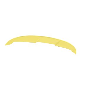 A-451_8jpg - OPSHOLDERS Yellow curved car spoiler piece with small fins, isolated on a white background