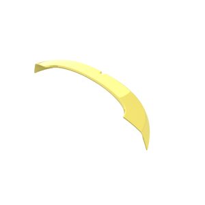 A-459_5jpg - OPSHOLDERS Yellow curved plastic piece with a central notch, photographed on white background.