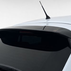 A-465_4jpg - OPSHOLDERS Rear window of a silver car with a bottom-mounted rear wiper and a roof antenna visible on top.