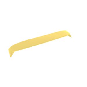 A-465_5jpg - OPSHOLDERS Long yellow curved plastic bar with triangular end tips on a white background