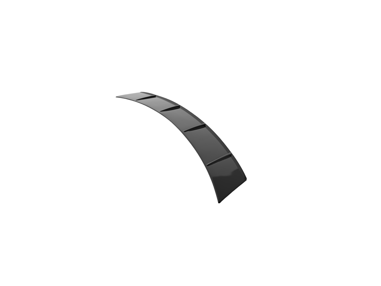 A-469_2jpg - OPSHOLDERS Curved black car spoiler with three mounting fins in a sleek aerodynamic shape