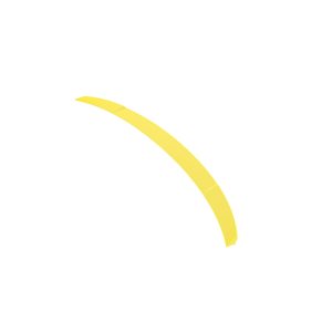 Curved yellow ribbon arc on a white background with a diagonal orientation.