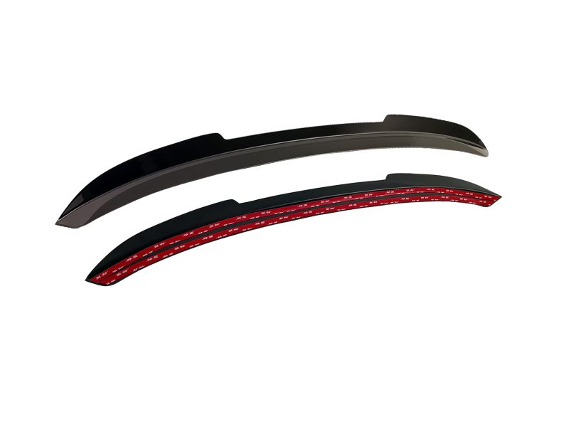 A-485_5jpg - OPSHOLDERS Two curved windshield wiper blades shown against a white background (one solid black blade, the other with red 3M branding).