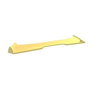 A-501_7jpg - OPSHOLDERS Gold-colored pry bar with a curved claw on one end and a flat, tapered tip on a white background.