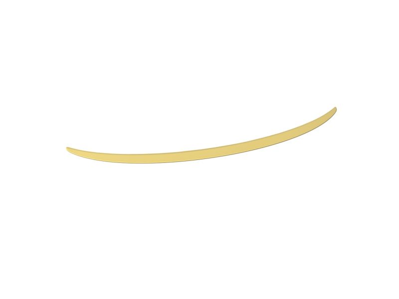 Thin, golden curved stroke sweeping diagonally across the image from left to right.