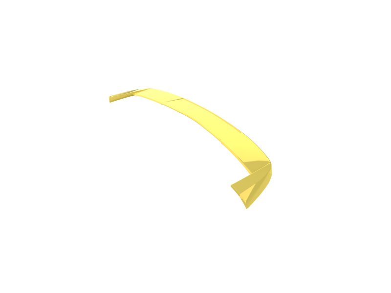 A-513_6jpg - OPSHOLDERS Curved yellow plastic strip with folded ends, resembling a decorative arch piece from a model kit