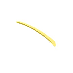 A-516_6jpg - OPSHOLDERS Curved yellow ribbon-like strip floating diagonally across a white background, no context provided