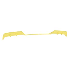 Yellow car rear spoiler (wing) shown from the side against a white background.