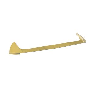 Long, gold-colored curved blade with a broad left base and tapered right tip on a white background (aerodynamic fin-like object).