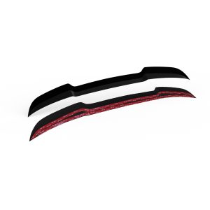 A-531_5jpg - OPSHOLDERS Two black curved blades with red patterned undersides set diagonally on a white background.